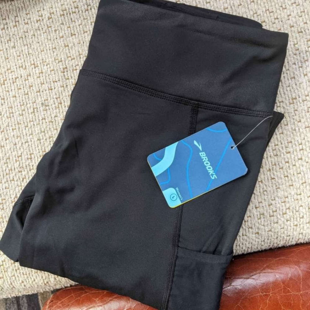 Brooks Exercise Leggings in Black, Fleece Lined